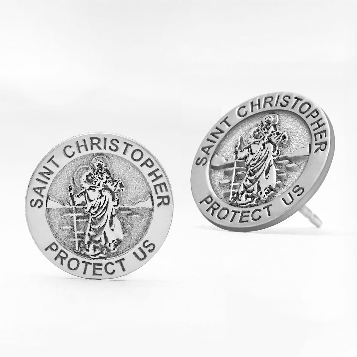 Pair of Saint Christopher Earrings "Protect Us"