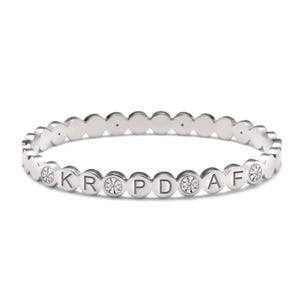 Personalized Round Bangle with CZs