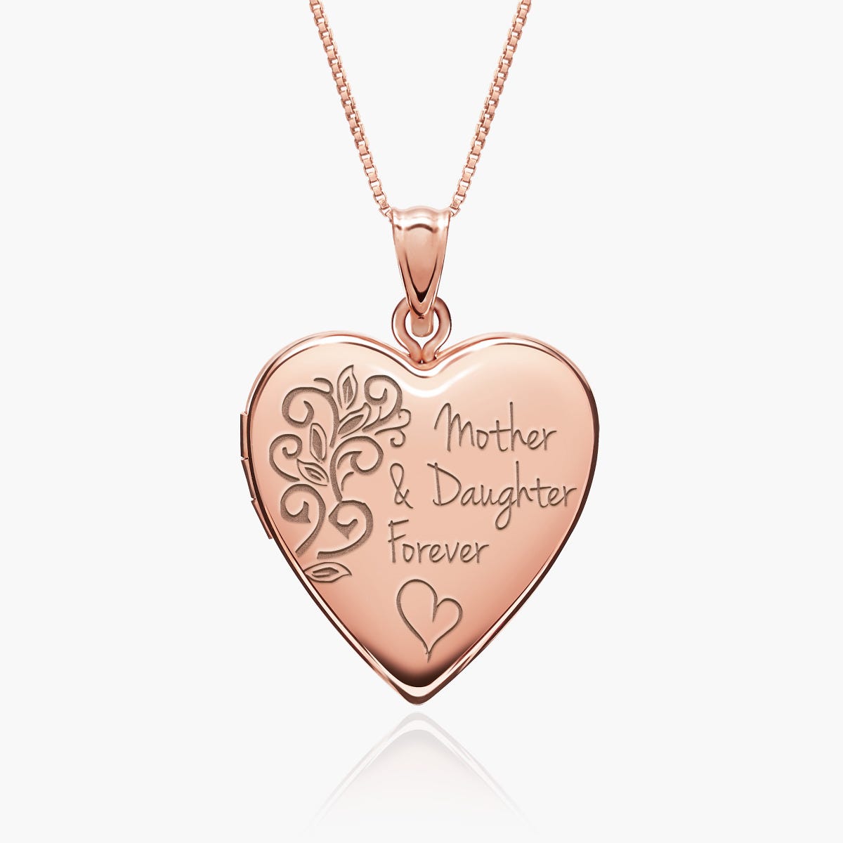 Rose Gold Plated "Mother & Daughter Forever" Locket