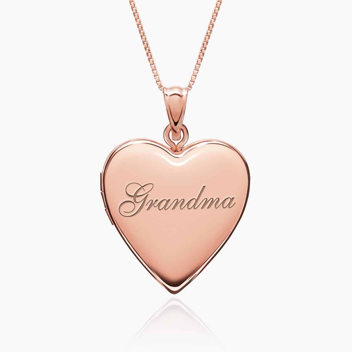 Rose Gold Plated Grandma Heart Photo Locket