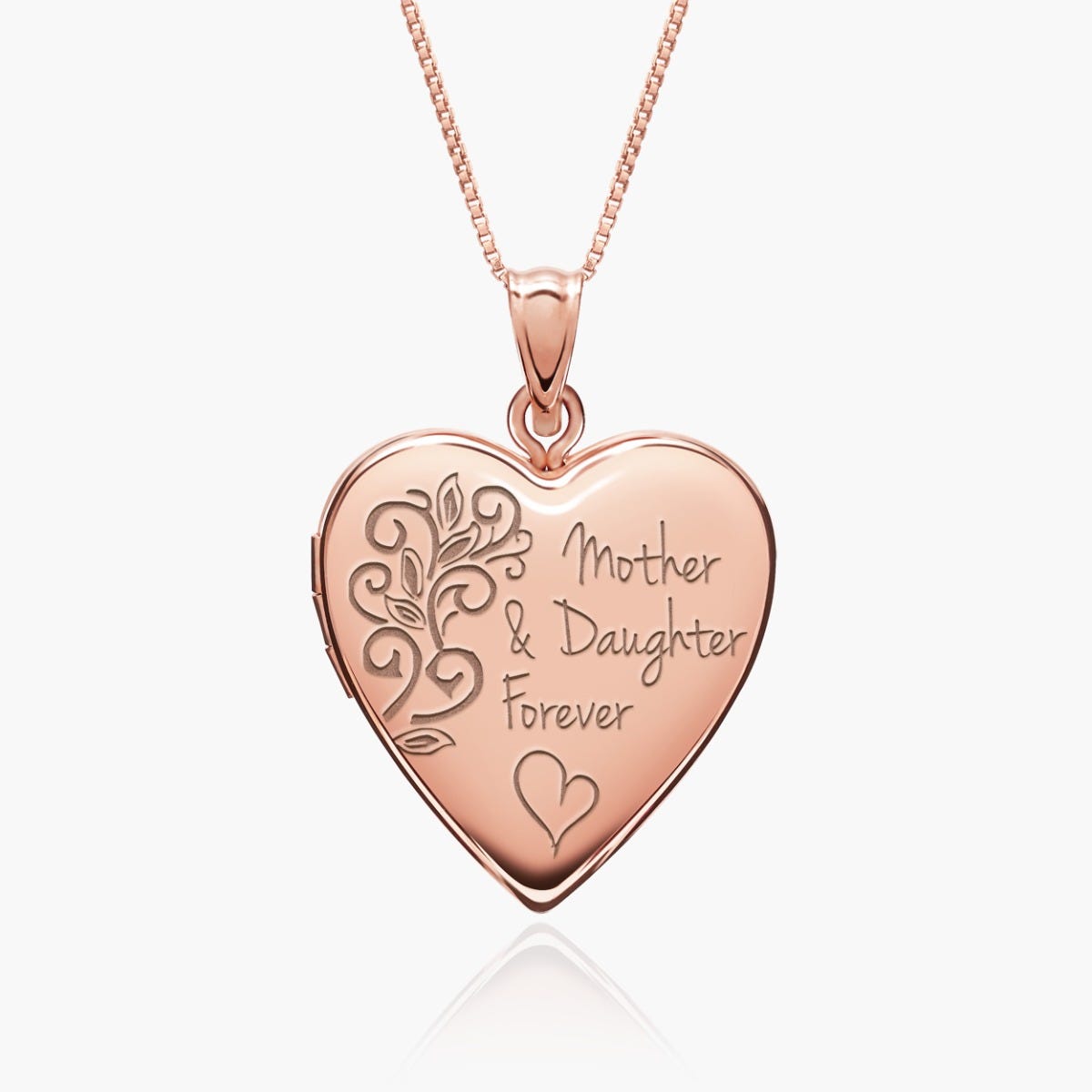 Rose Gold Plated "Mother & Daughter Forever" Locket