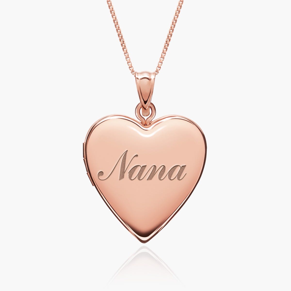 Rose Gold Nana Heart Photo Locket