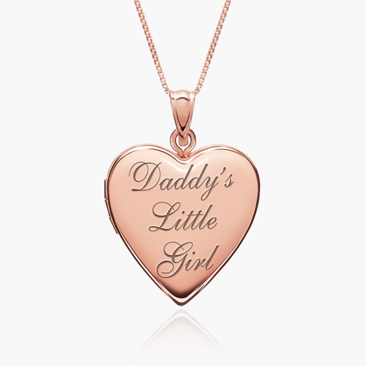 Rose Gold Plated "Daddy's Little Girl" Heart Photo Locket