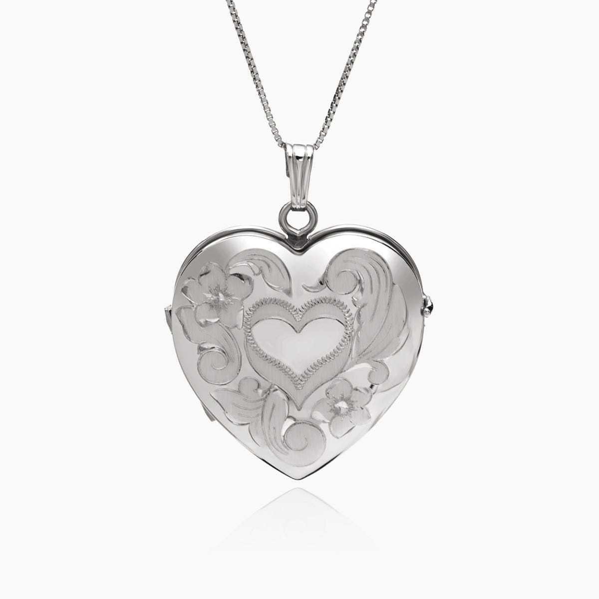Sterling Silver Heart Four Photo Locket