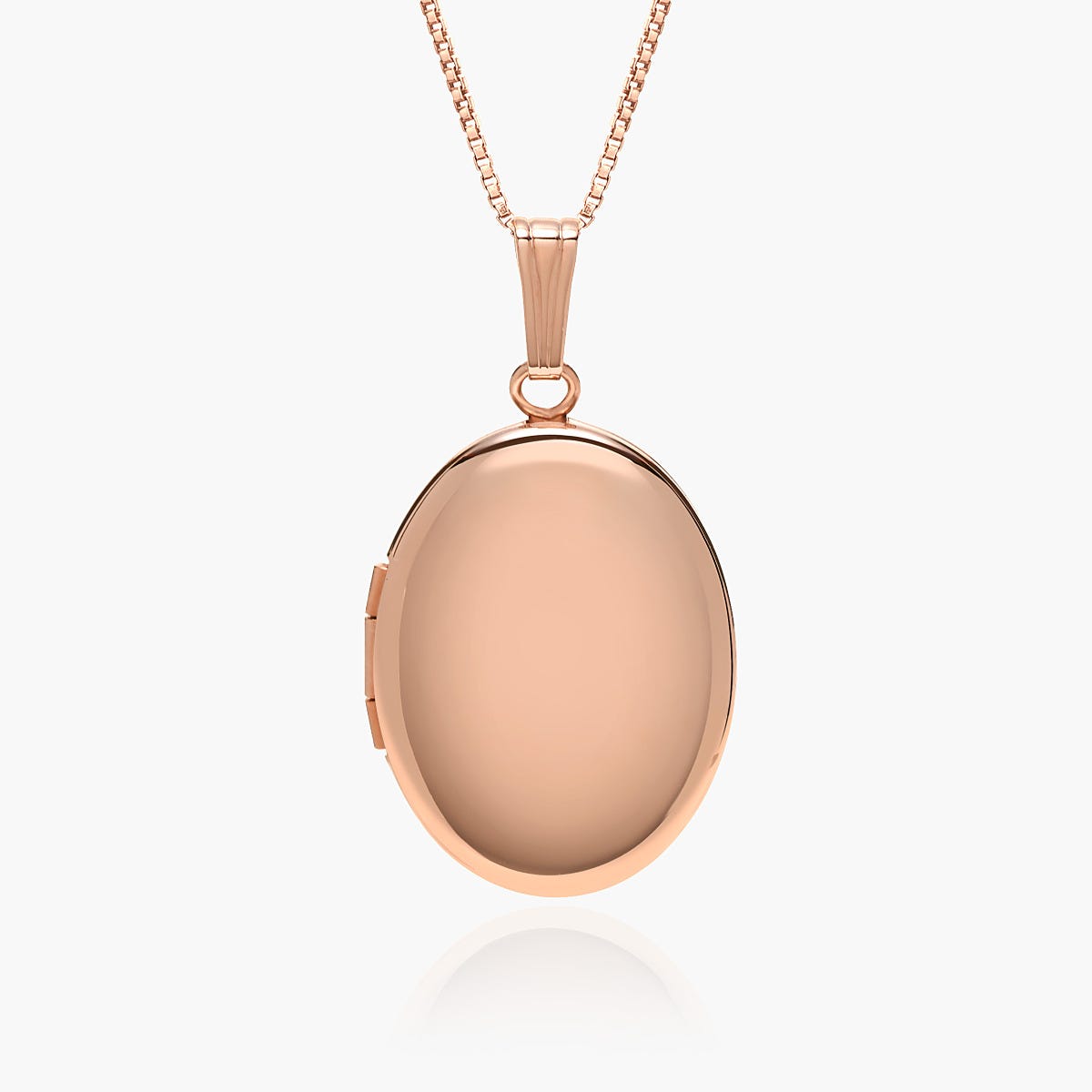 Rose Gold Plated Classic Oval Photo Locket