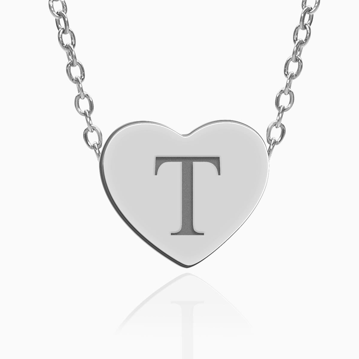 Custom Initial Stainless Steel Heart Necklace