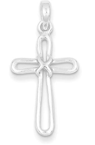 Sterling Silver Polished Cross Pendant