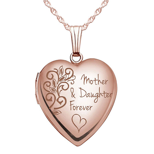 Rose Gold Plated "Mother & Daughter Forever" Locket