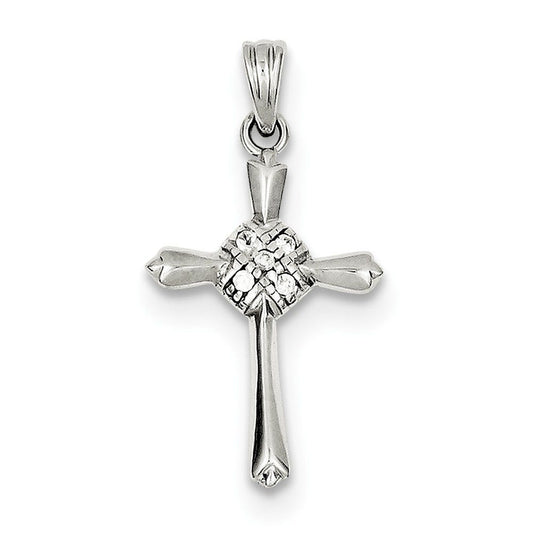 Sterling Silver CZ Celtic Cross Pendant