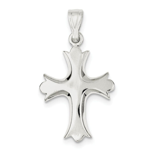 Sterling Silver Fleur De Lis Cross Pendant