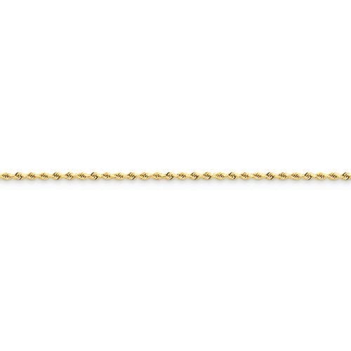 14k 2mm D/C Rope with Lobster Clasp Chain