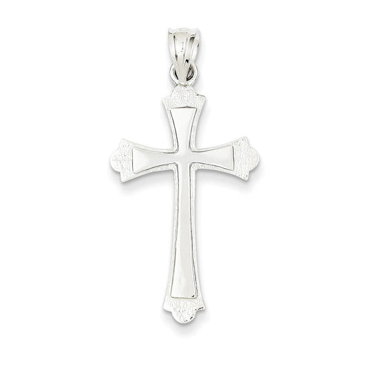 14k White Gold Cross Pendant