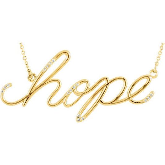 14K Gold "Hope" Diamond necklace