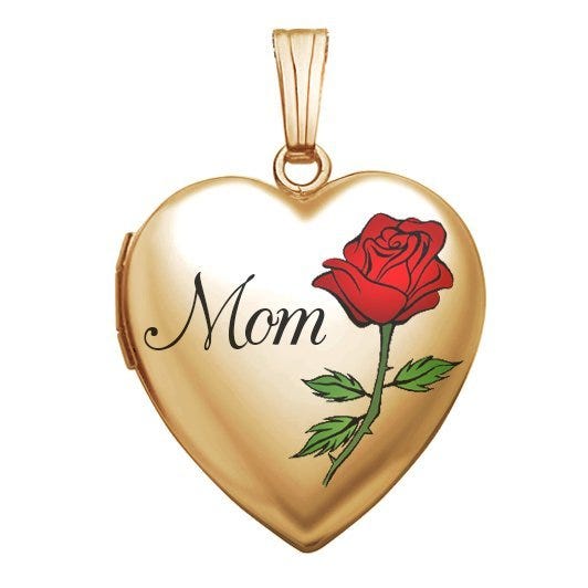 14k Gold Filled Mother's Day Heart Photo Locket