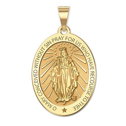 Miraculous Medal "EXCLUSIVE" Oval Pendant