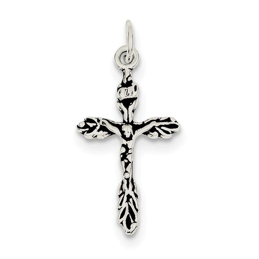 Sterling Silver Antiqued Crucifix Charm