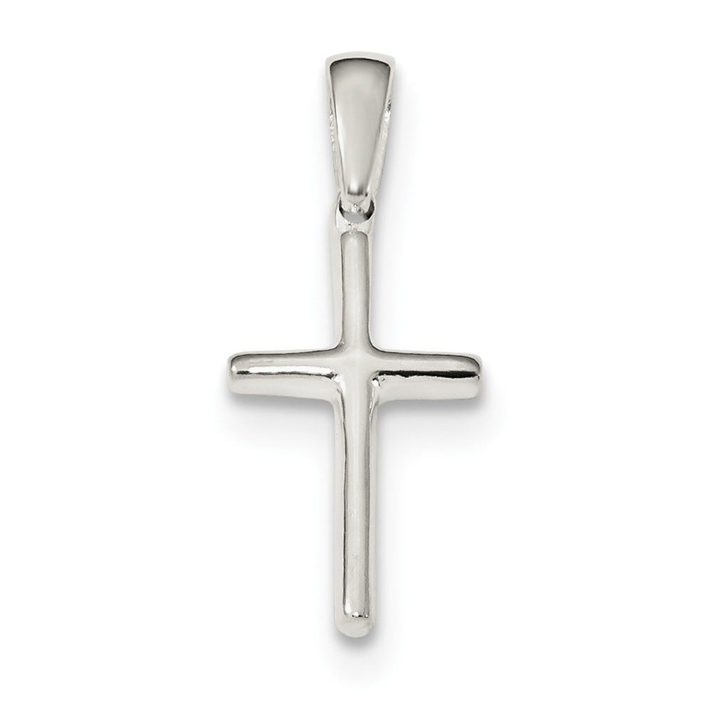 Sterling Silver Polished Cross Pendant