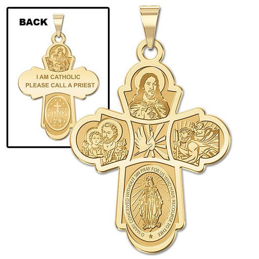 4 Way Cross Religious Medal - "EXCLUSIVE"