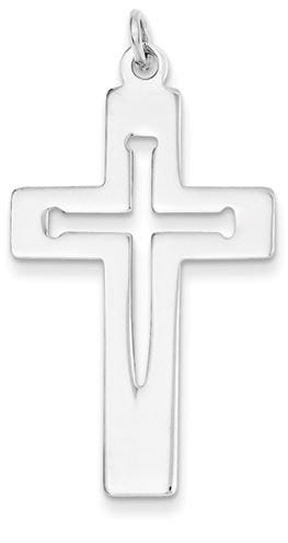 Sterling Silver Hammered Latin Cross Pendant
