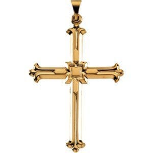 14K Yellow Gold LARGE CROSS PENDANT