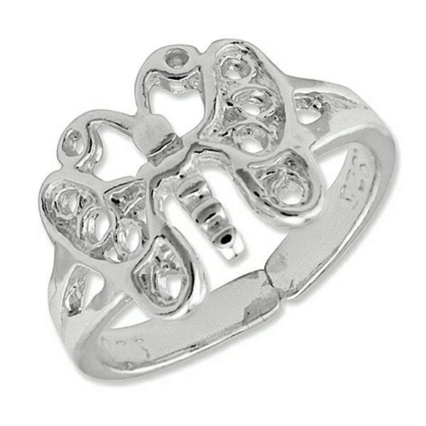Sterling Silver Butterfly Toe Ring