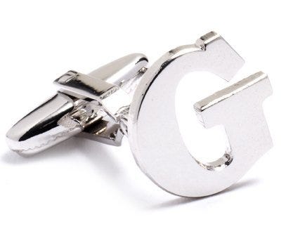 Genuine Sterling Silver Letter "G" Cufflinks