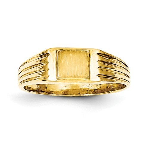 14K Gold Boy's Fancy Square Signet Ring