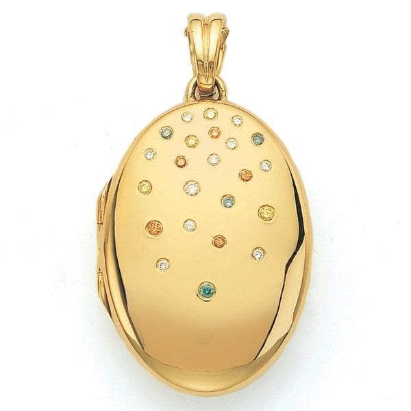 Victor Mayer 18K Gold Diamond Locket With Assorted Gems - 18K Yellow Gold
