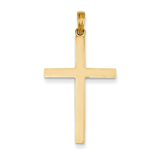14K Stick Cross Pendant