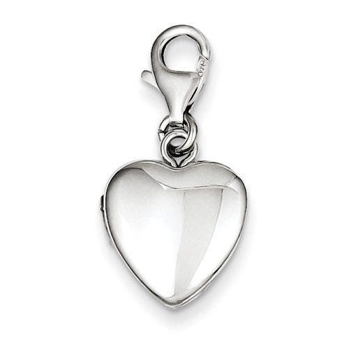 Sterling Silver Heart Locket w/ Lobster Claw