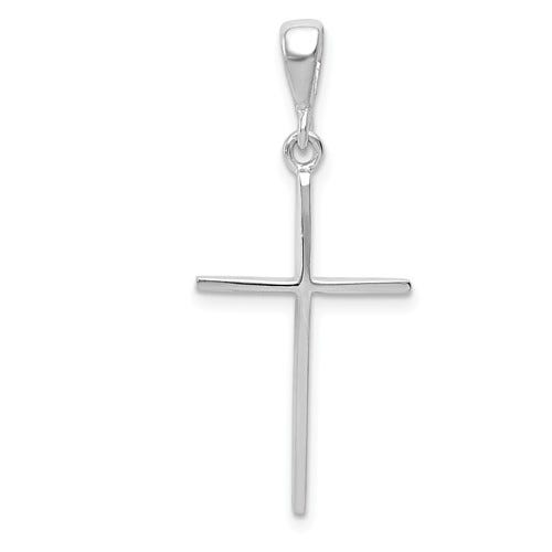 14k White Gold Cross Pendant