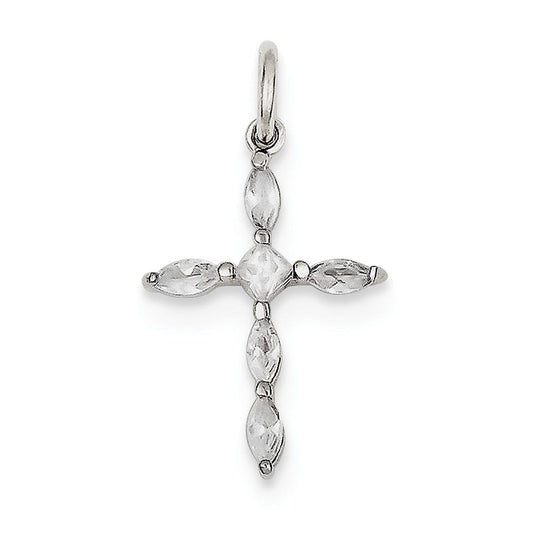 Sterling Silver CZ Cross Charm