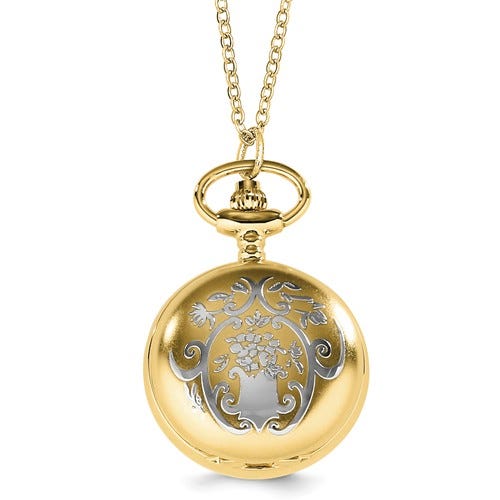 Charles Hubert Women's Two Tone Necklace Watch
