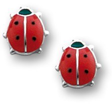 Sterling Silver Lady Bug  Children Post Earrings