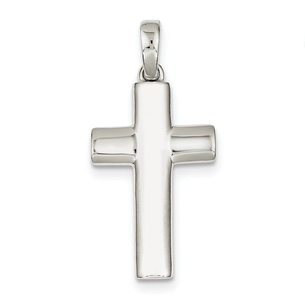 Sterling Silver Polished Cross Pendant