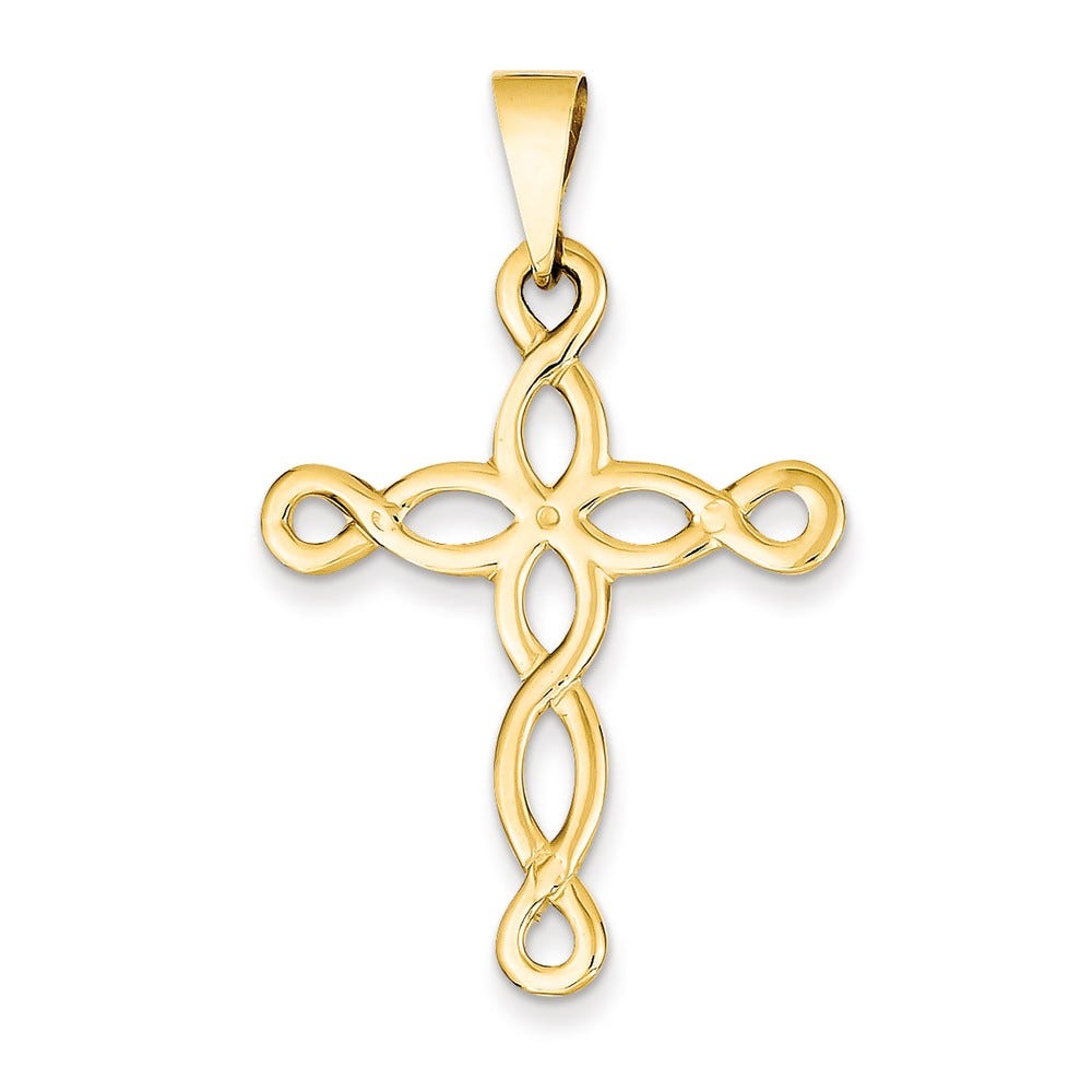 14k Polished Cross Pendant
