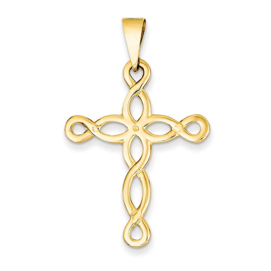 14k Polished Cross Pendant