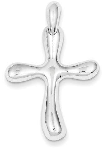 Sterling Silver Freeform Cross Pendant