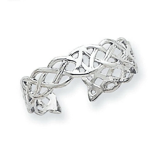 14k White Gold Celtic Knot Toe Ring