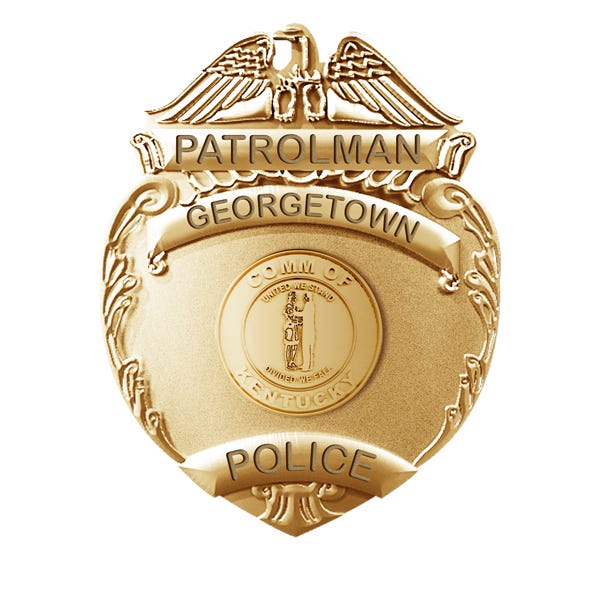 Personalized Kentucky Patrolman Police Badge with Your Number