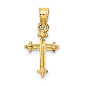 14k Small Cross Charm