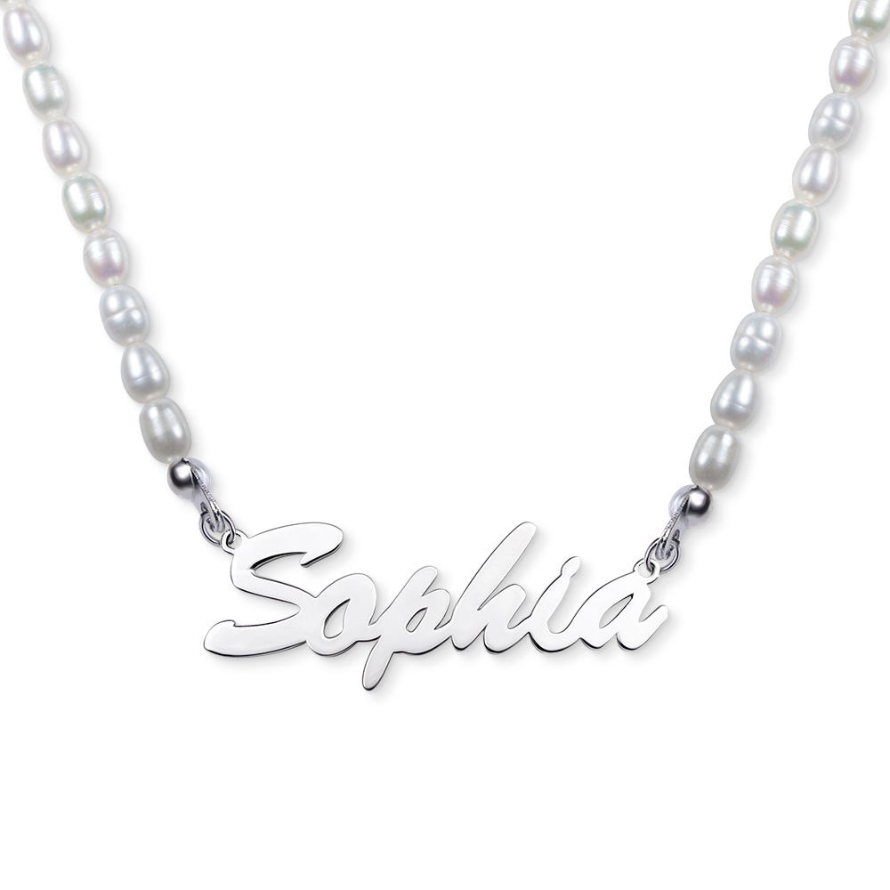 Personalized & Exclusive Pearl Name Necklace