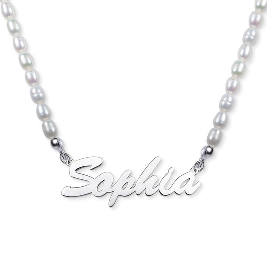 Personalized & Exclusive Pearl Name Necklace