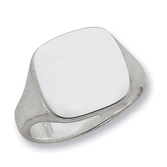 Sterling Silver Women's Square Signet Ring
