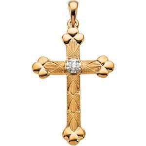 CROSS PENDANT W/DIAMOND
