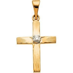 CROSS PENDANT W/DIAMOND