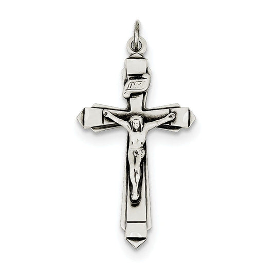 Sterling Silver Antiqued Crucifix Pendant