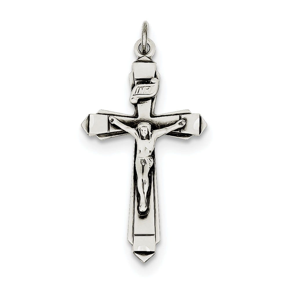 Sterling Silver Antiqued Crucifix Pendant
