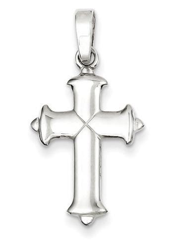 Sterling Silver Polished Cross Pendant