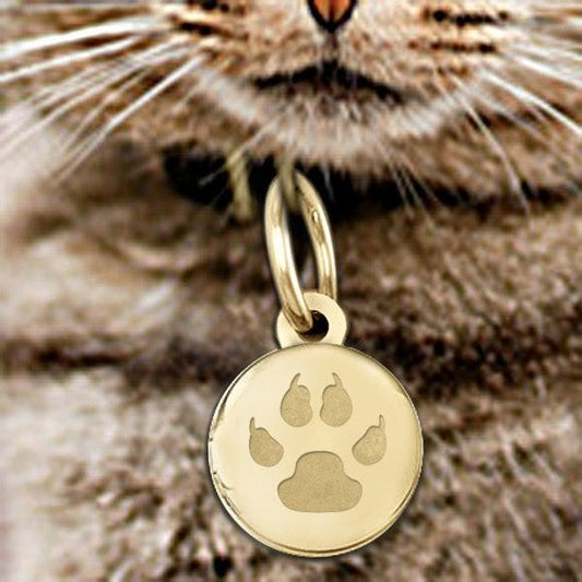 Cat's Paw Print Round Picture Locket